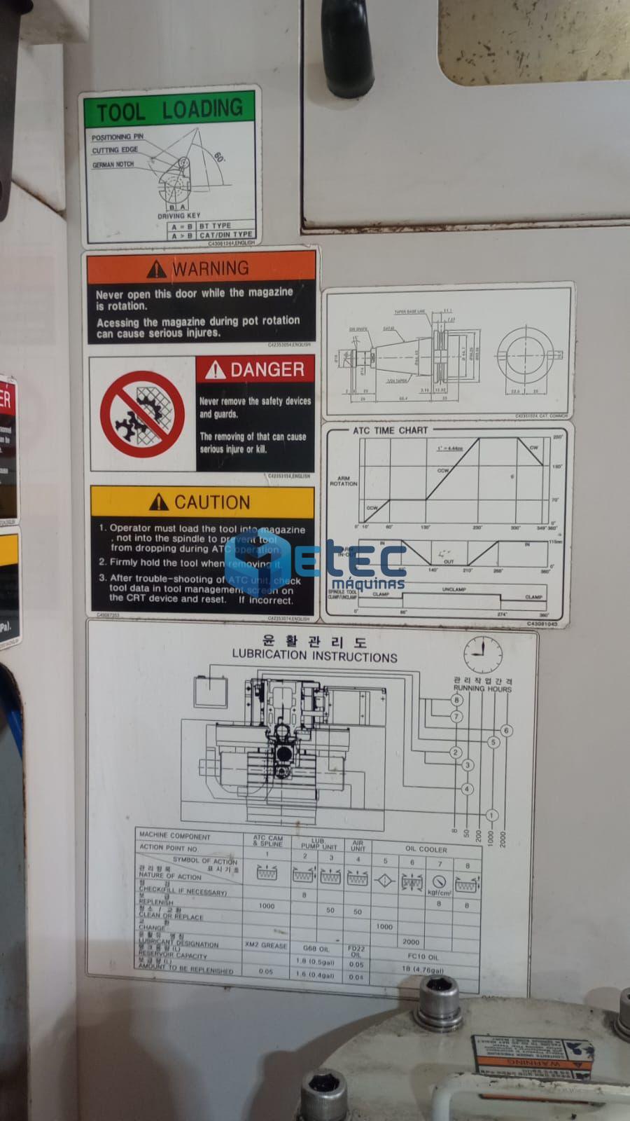 Centro de Usinagem Daewoo DMV 3016L