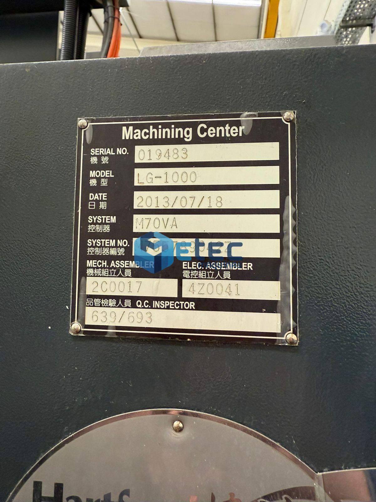 Centro de Usinagem Hartford LG1000