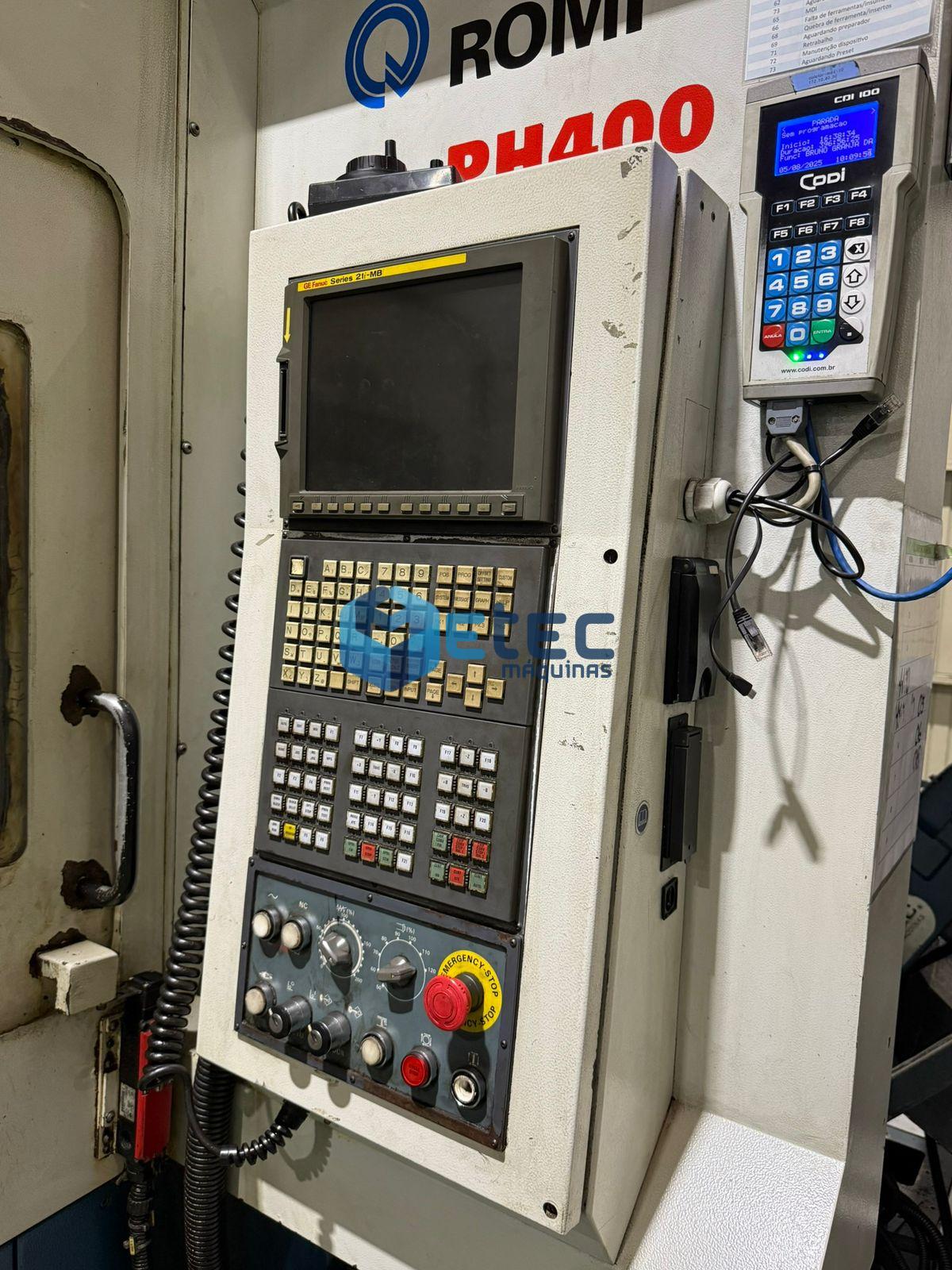 Centro de Usinagem Horizontal Duplo Pallet ROMI PH400