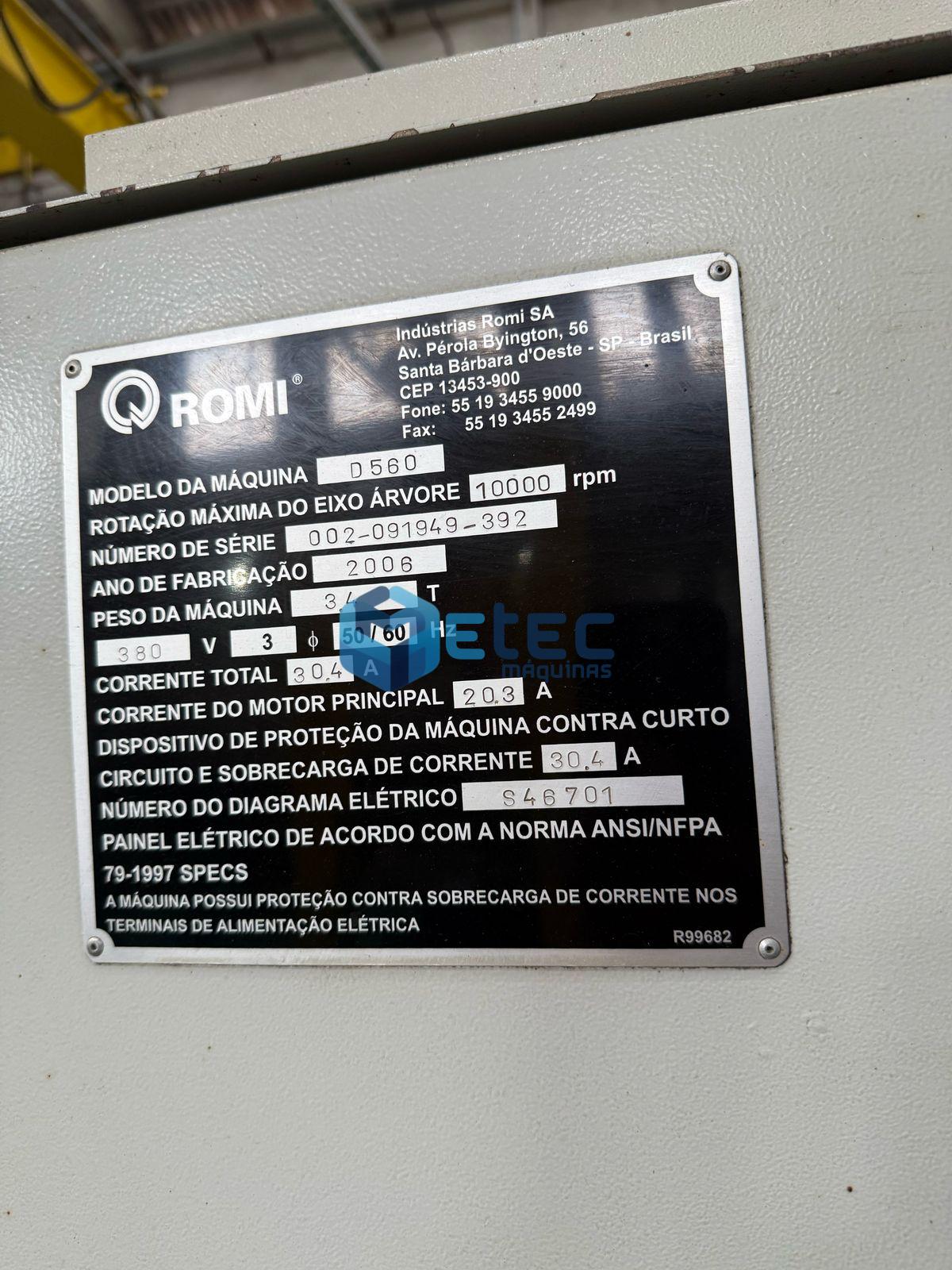 Centro de Usinagem Romi Discovery 560