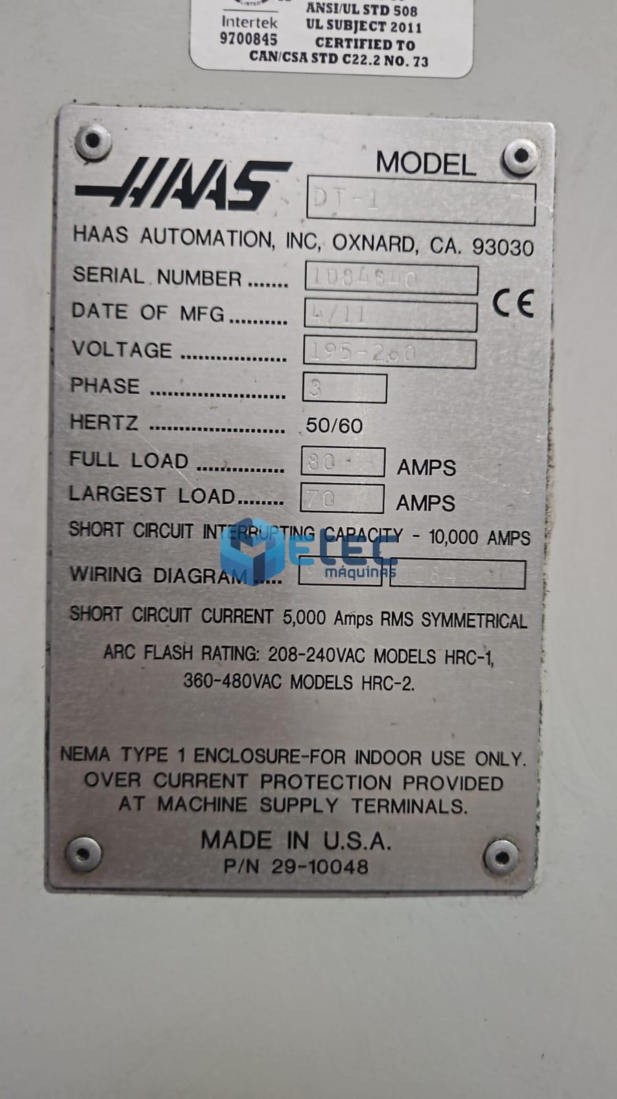 Centro de Usinagem Haas DT-1