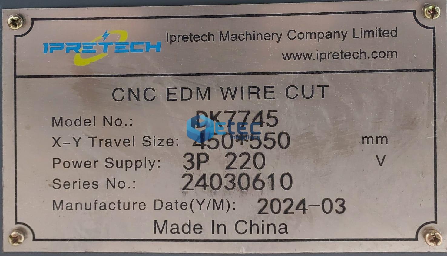 Eletroerosão a Fio CNC EDM Wire Cut Modelo 7745