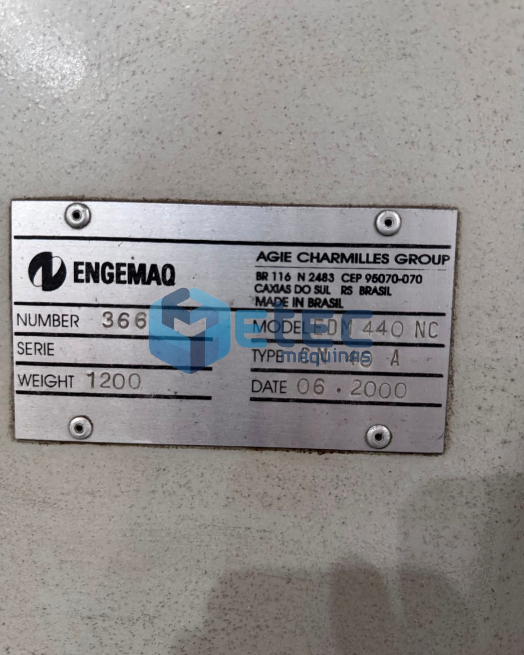 Eletroerosão por Penetração Engemaq EDM 440 NC