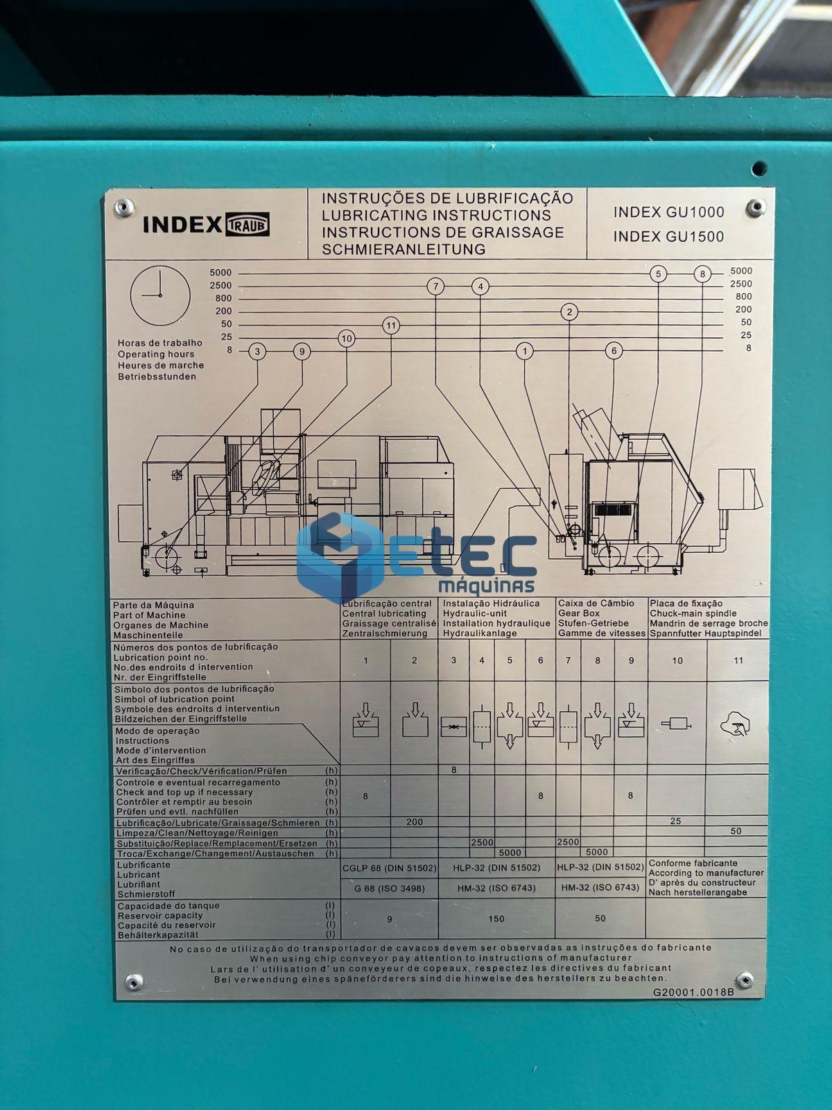 Torno CNC Index GU1000