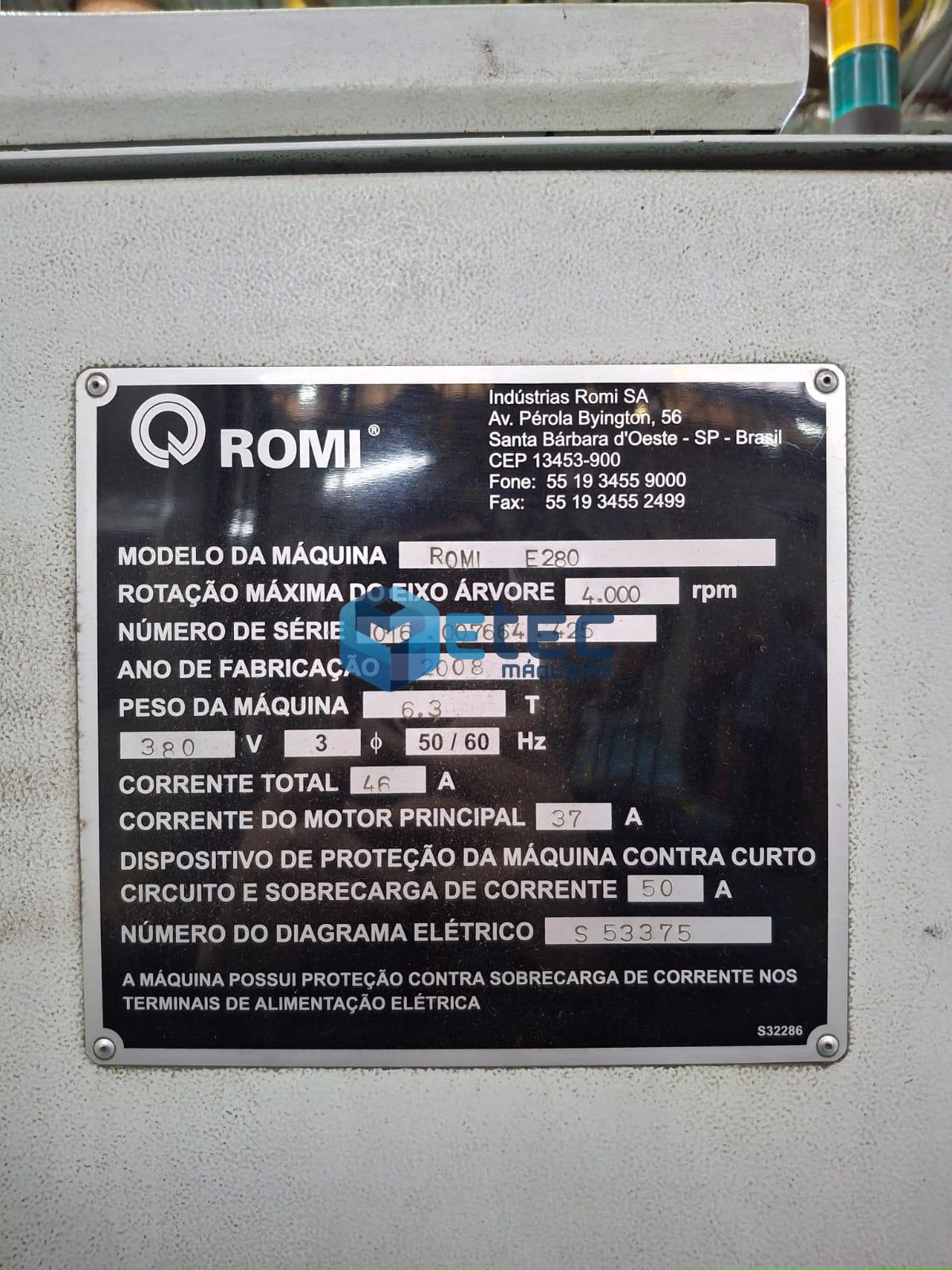 Torno CNC Romi E280